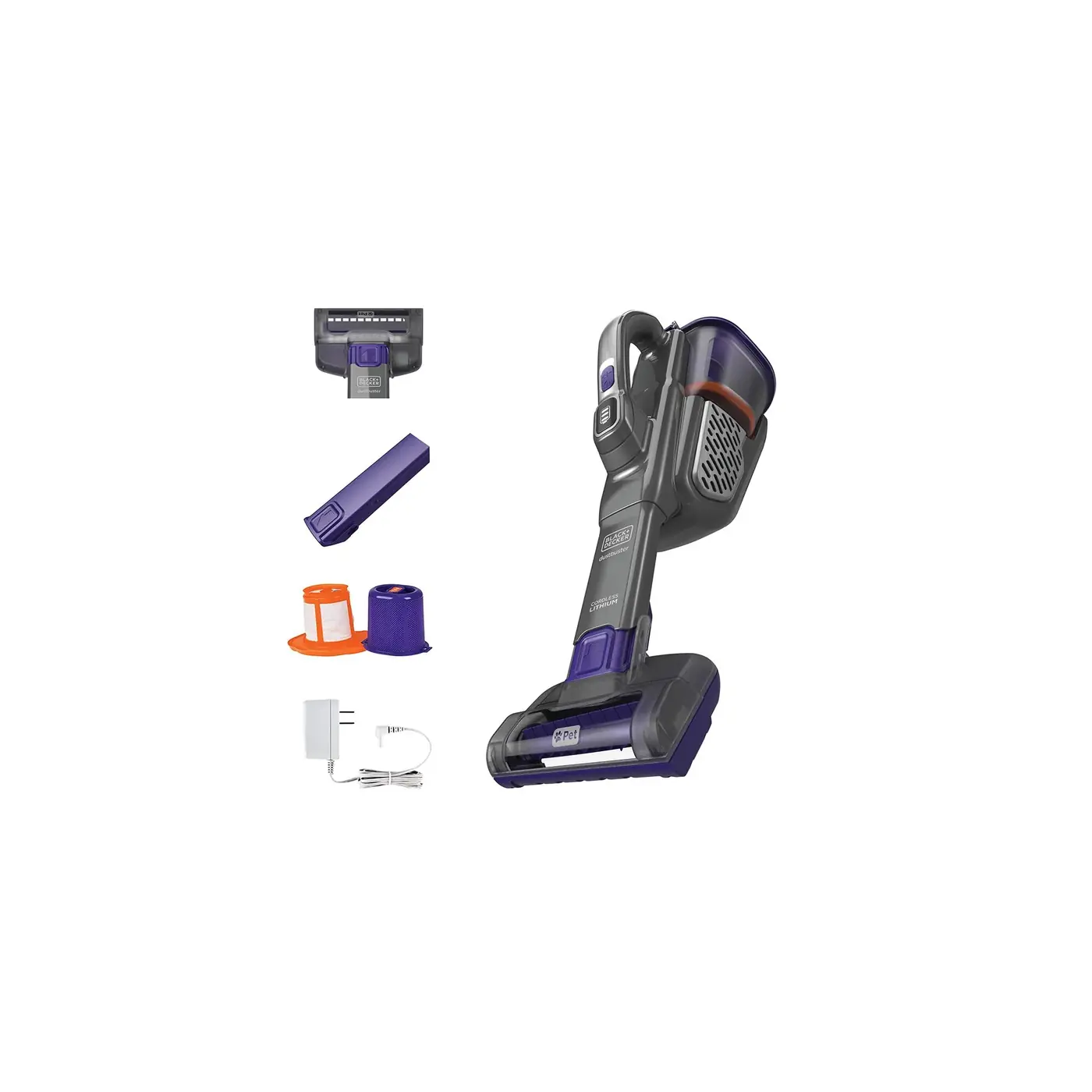BLACK+DECKER FURBUSTER AdvancedClean+ Cordless Pet Hand Vacuum