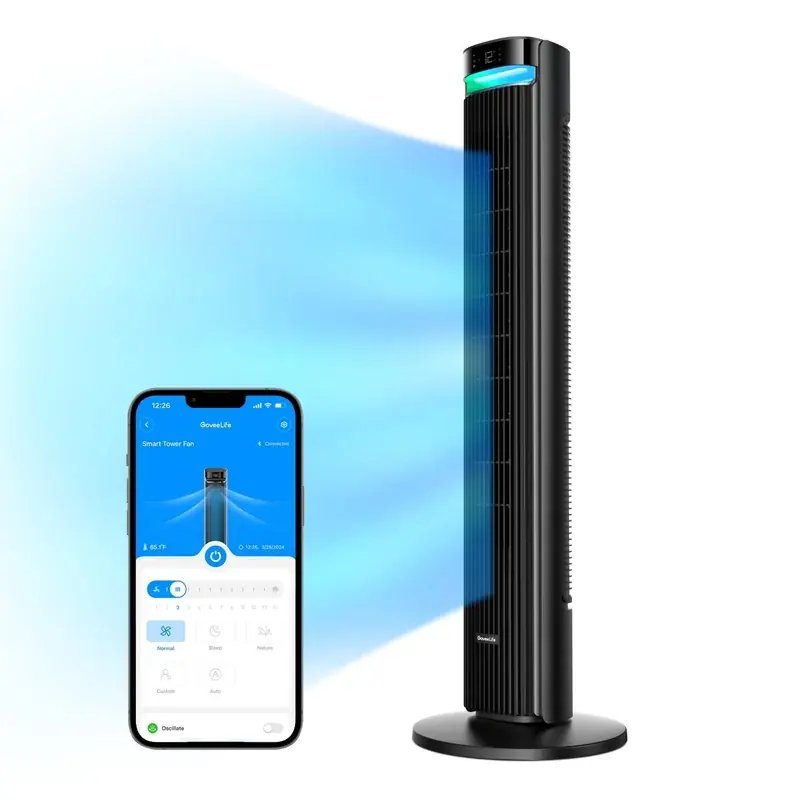 GoveeLife 42-Inch Smart Tower Fan 2 Max — Black