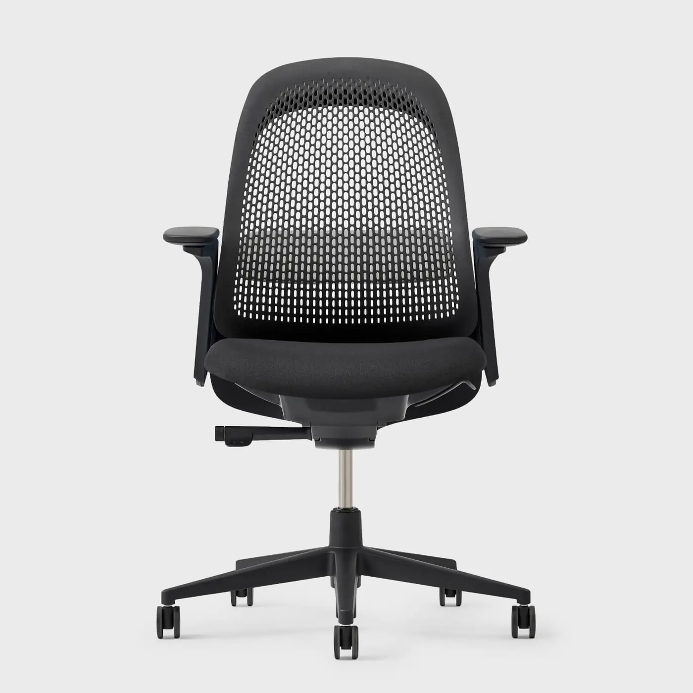 Haworth Breck Office Chair — Coal seat color 3A-18, Black base/trim, hard casters