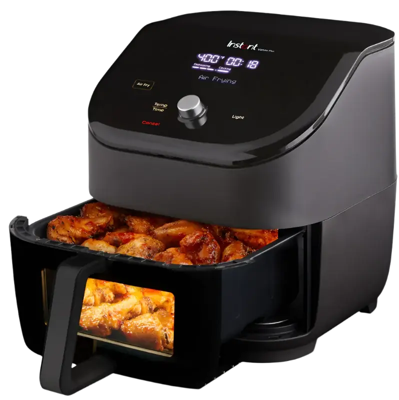 Instant Pot Vortex Plus 6QT ClearCook Air Fryer — Stainless steel and black